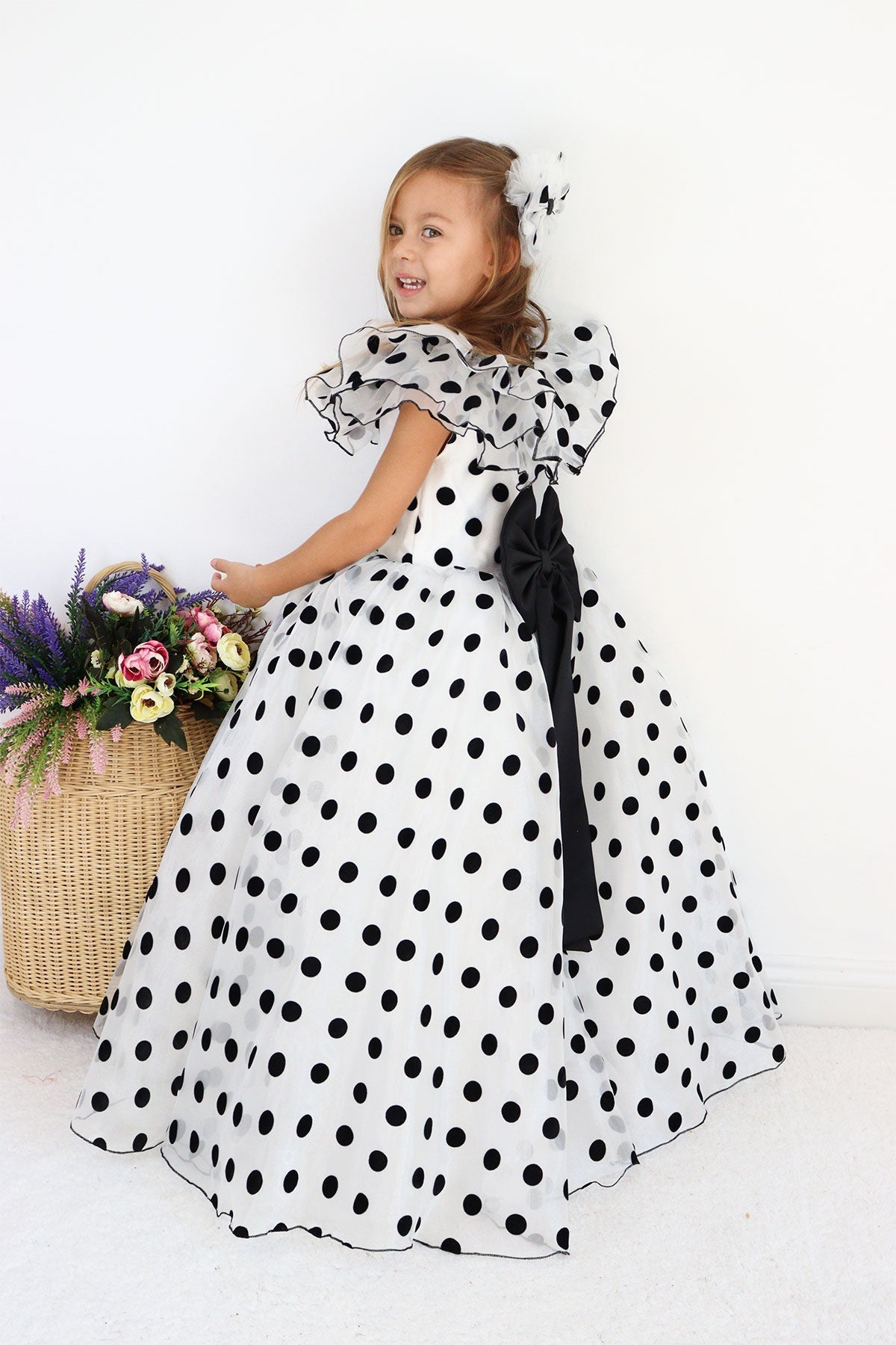 Orchid Black and White Party Dress