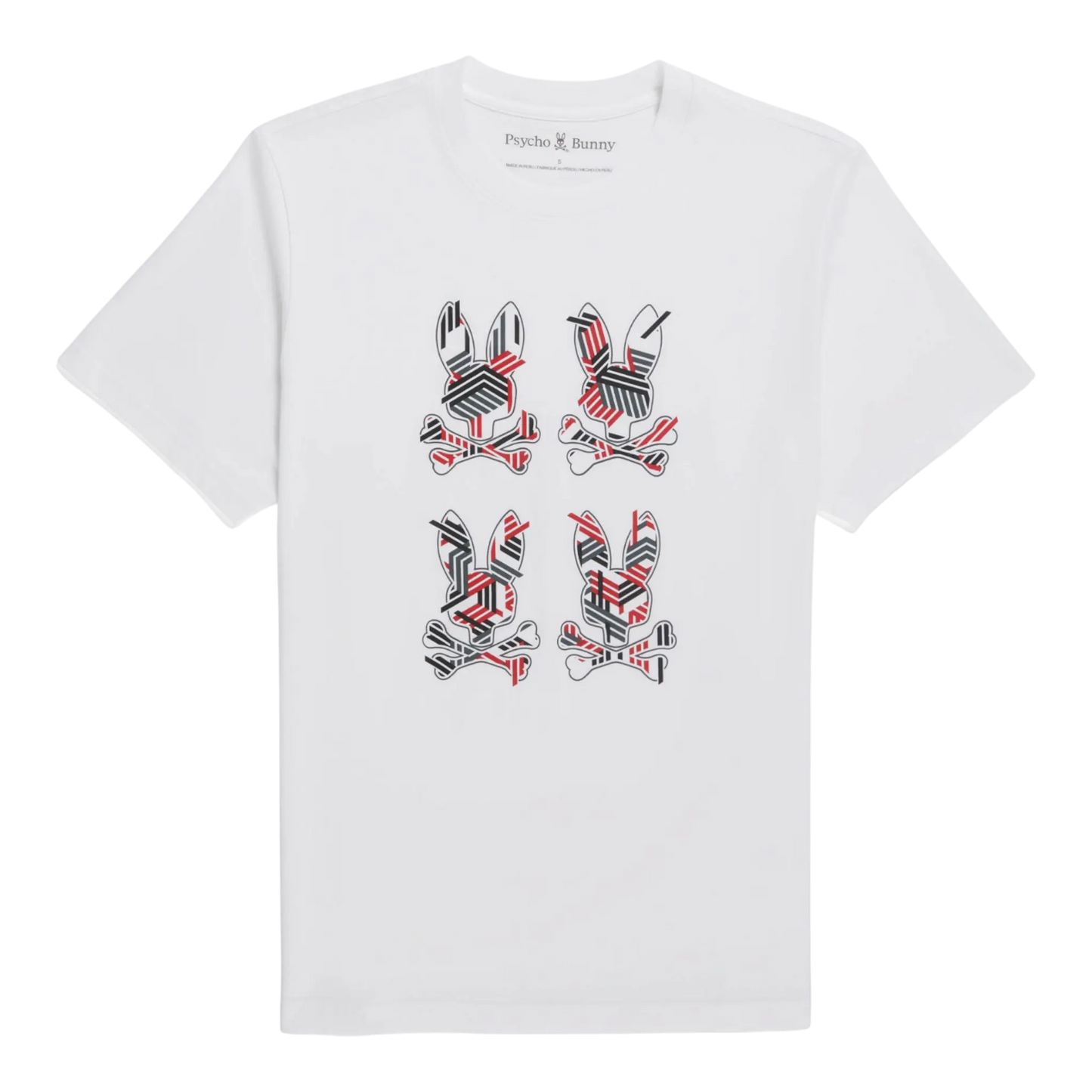 Psycho Bunny Plaza Graphic Men T‑Shirt White