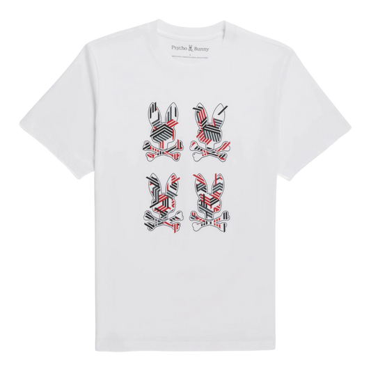 Psycho Bunny Plaza Graphic Men T‑Shirt White