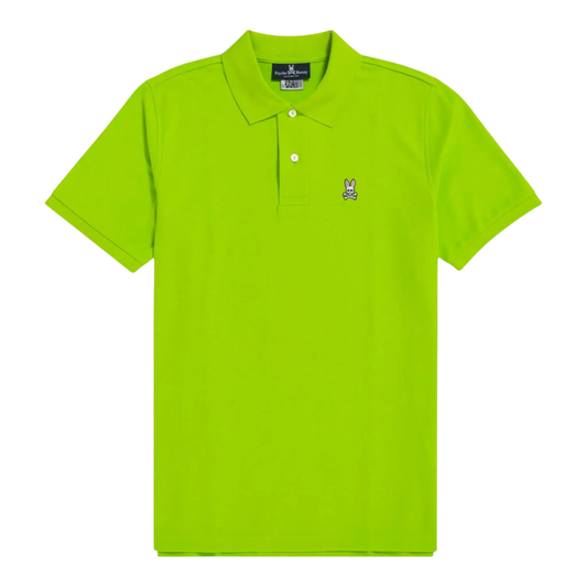 Psycho Bunny Classic Kids Polo Shirt Acid Lime