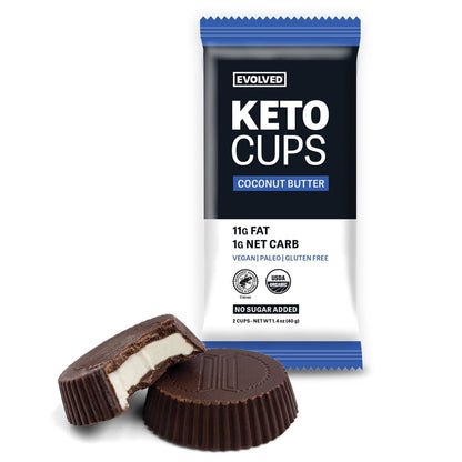 Evolved - Keto Cups Cnutbtr 2pk - Case Of 9-1.41 Oz