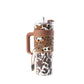 Wide Wyoming Tumbler In Brown and White
