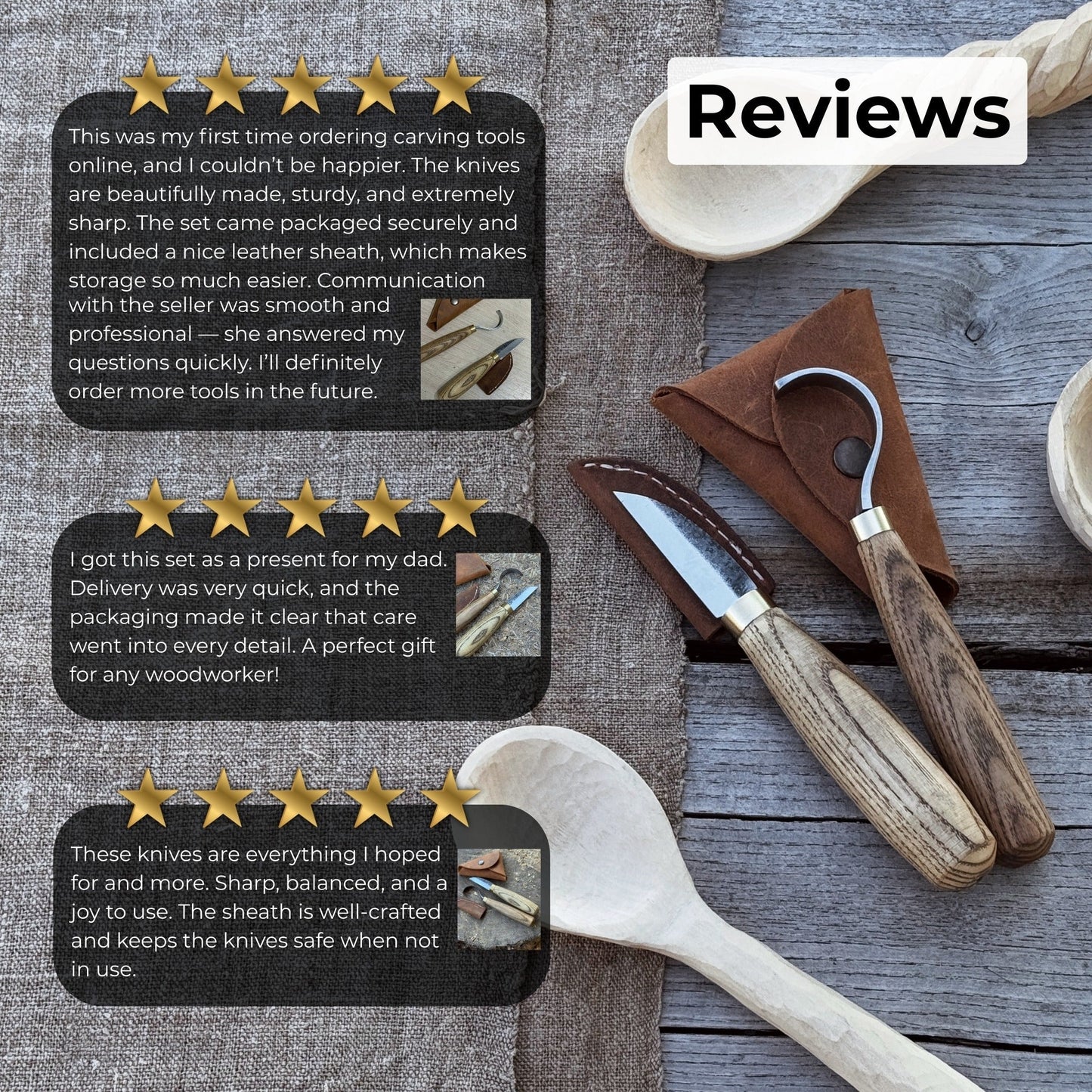 2-Piece Wood Carving Knife Set for Beginners