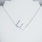 Large Letter / Initial Necklace In Silver