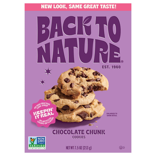 Back to Nature Chocolate Chunk Cookies, 6 x 7.5 oz - Classic Recipe