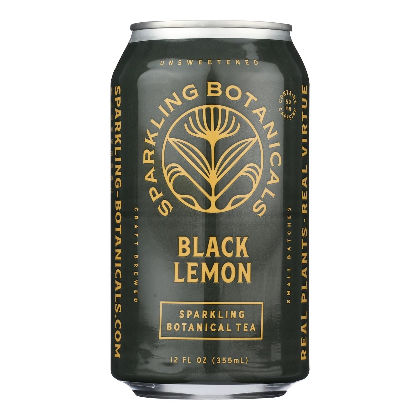 Rishi Sparkling Botanicals Black Lemon Tea, 12 x 12 fl oz