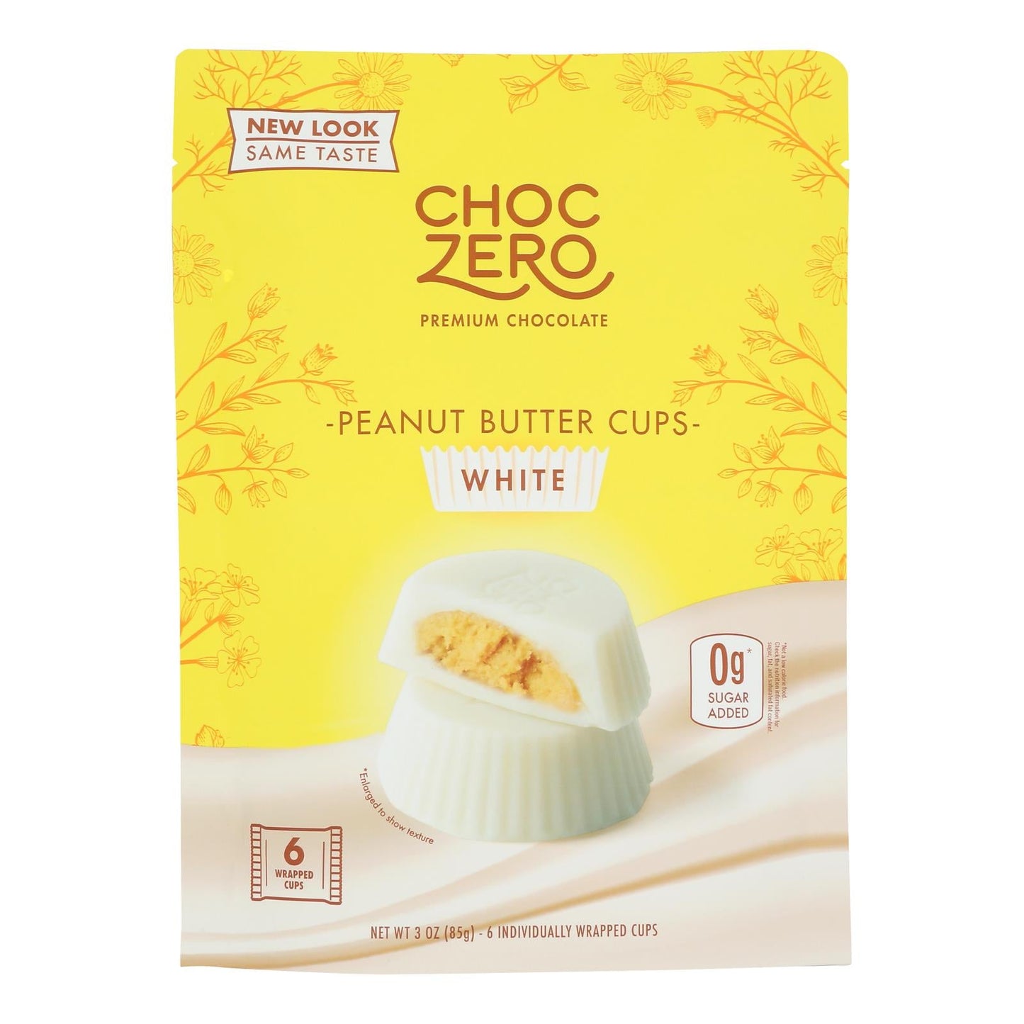 ChocZero White Chocolate Peanut Butter Cups - Sugar Free, Low Carb (Pack of 12 - 3 oz)