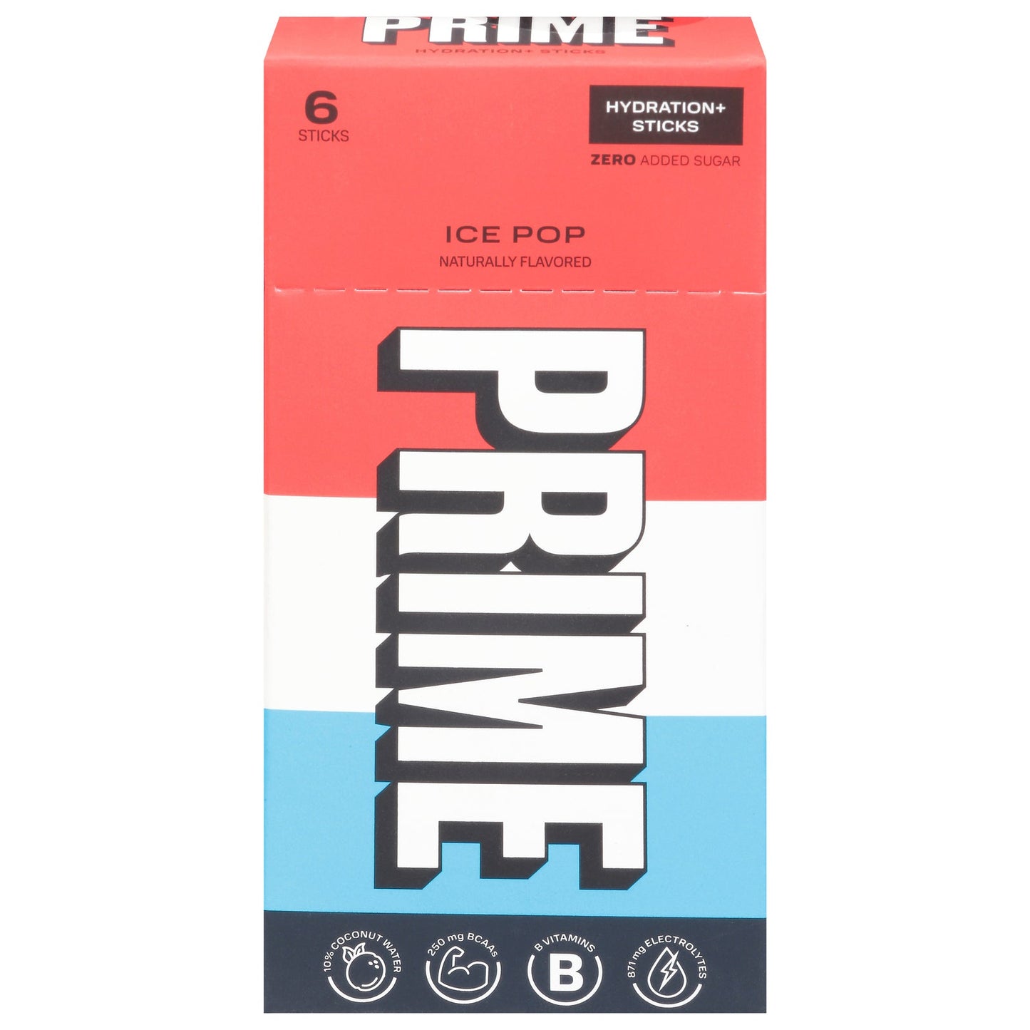 Prime Hydration Ice Pop Stick, Low Calorie Drink Mix, 6-Pack (6/9.7 G)