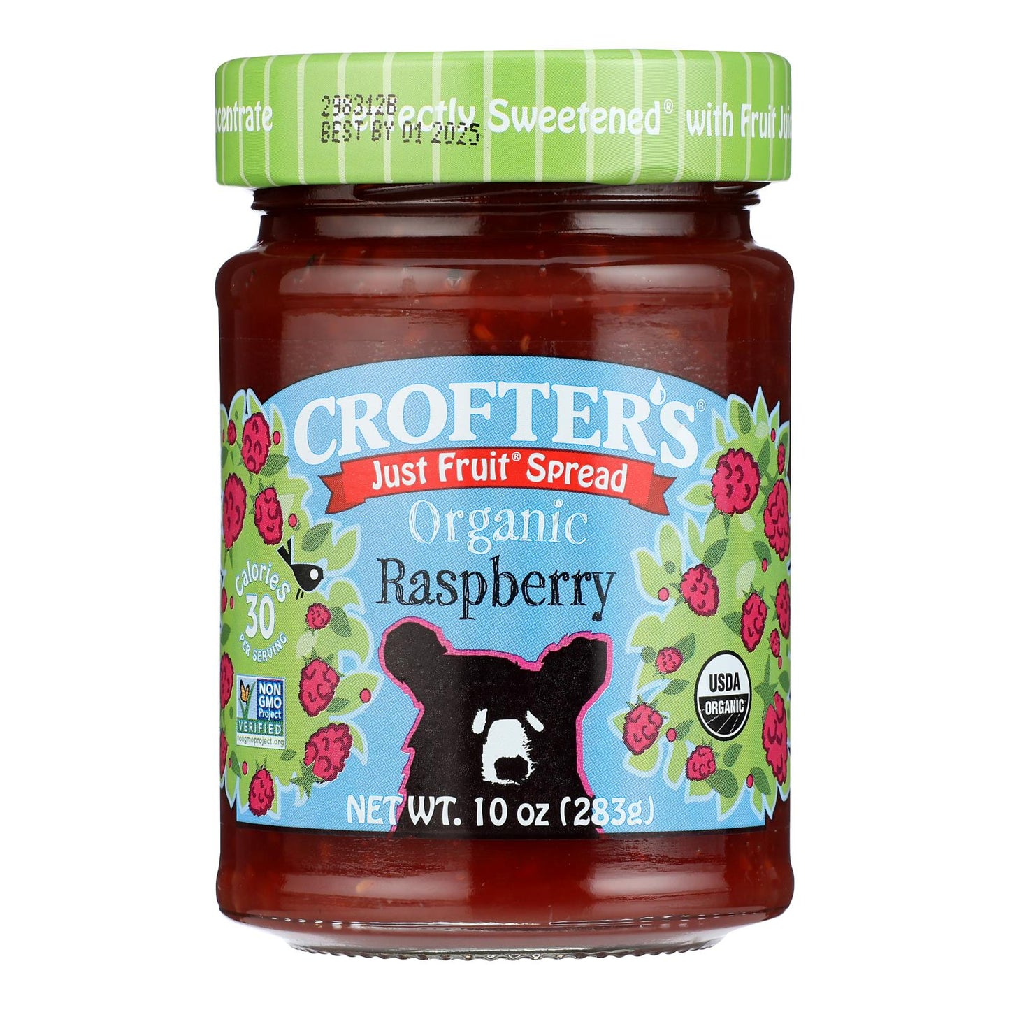 Crofter's Organic Raspberry Fruit Spread - Just Fruit, 6 x 10 Oz