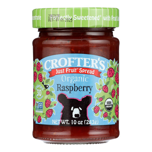 Crofter's Organic Raspberry Fruit Spread - Just Fruit, 6 x 10 Oz