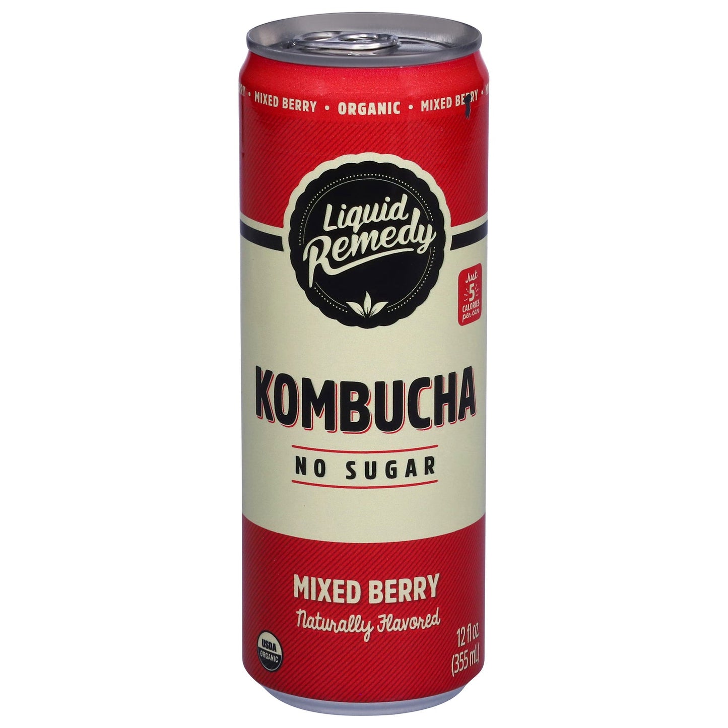 Remedy Kombucha Organic Mixed Berry, 12 fl oz  (12 Pack)