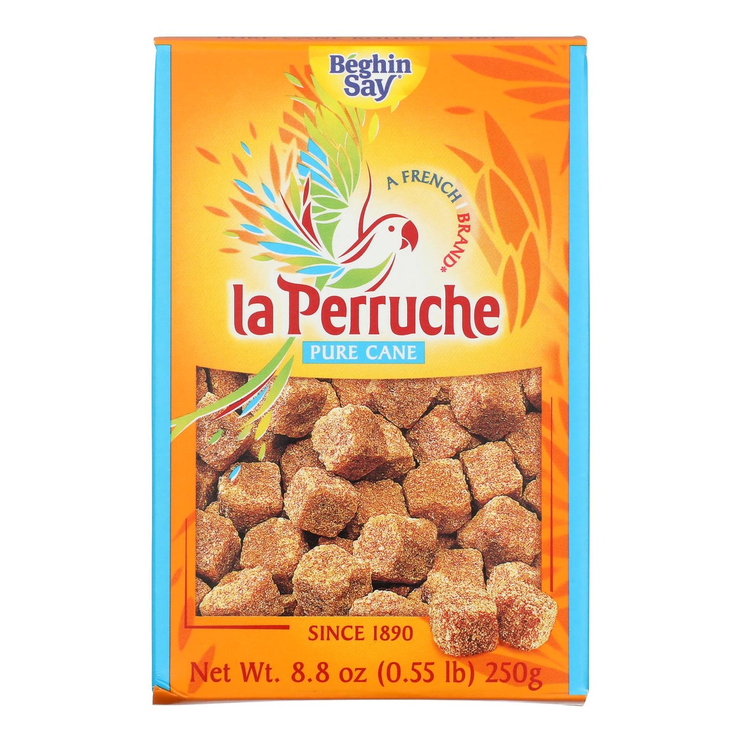 La Perruche Brown Sugar Cubes - 8.8 Oz (Pack of 8) - Natural Cane Sugar