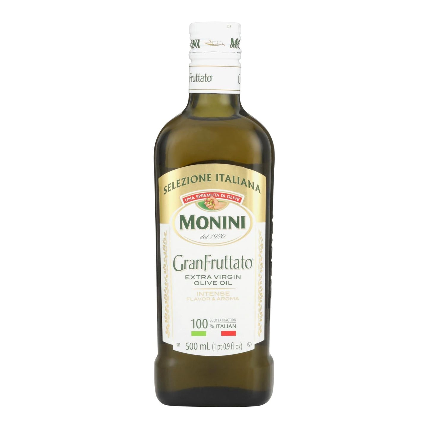 Monini - Fruttato Extra Virgin Olive Oil, 16.9 oz (Case of 12) - Italian Salad Dressing