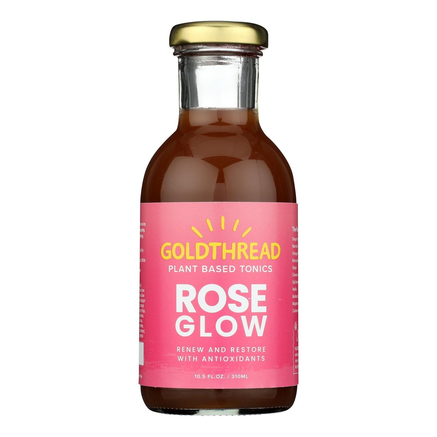 Goldthread Plnt Bs Tonics Rose Glow, 12 x 10.5 fl oz - Hydrating Herbal Elixir