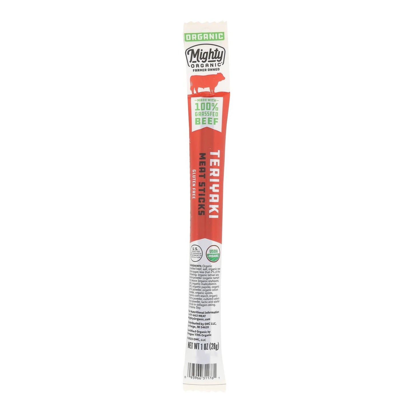 Mighty Organic Teriyaki Beef Sticks, Grass-Fed, 24 x 1 oz - Multipack