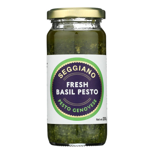 Bulk Pack of 6, Seggiano Fresh Basil Pesto Genovese - 7 Oz - Authentic Italian Recipe