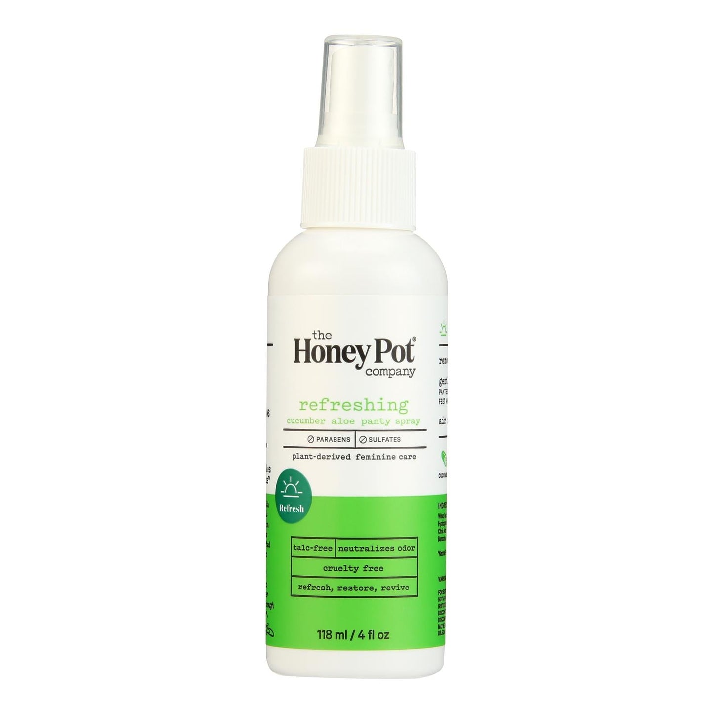 The Honey Pot Cucumber Aloe Feminine Deodorant Spray - 4 fl oz