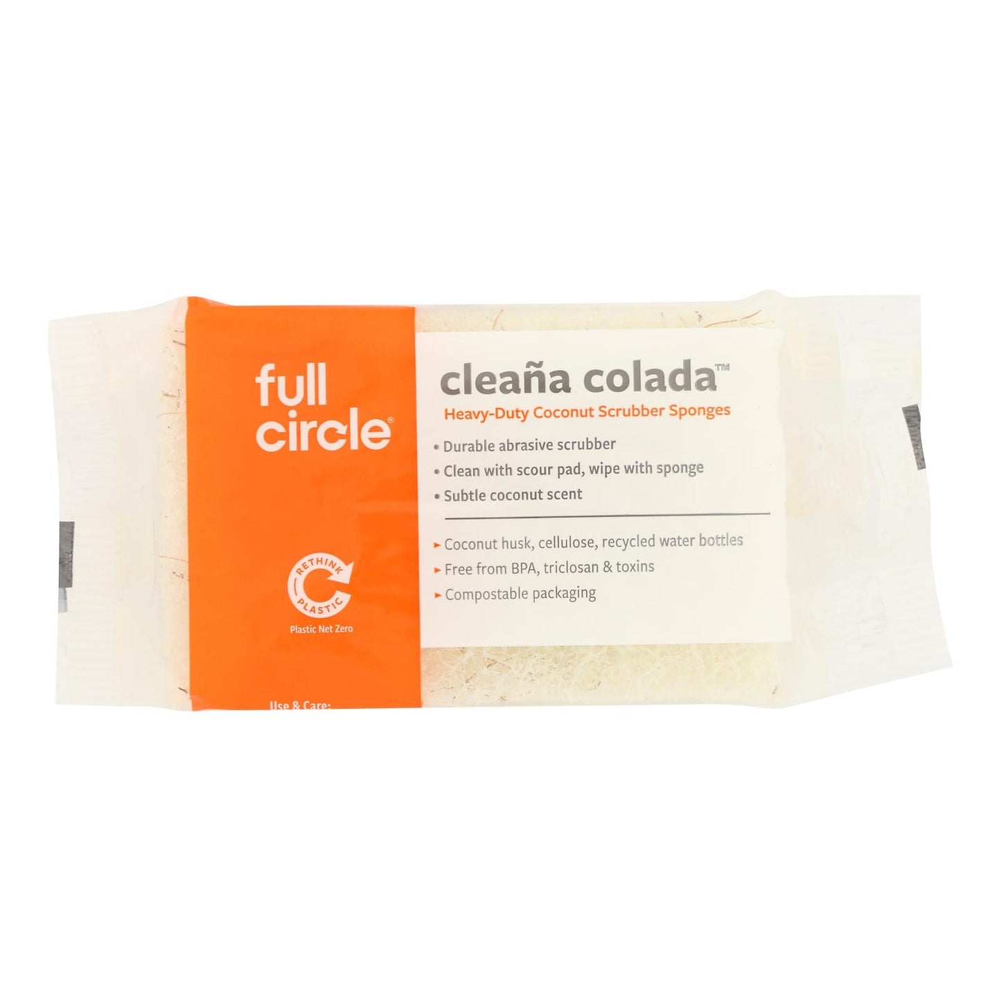 Full Circle Coconut Scrubber Sponge 2-Pack, Pack of 6
