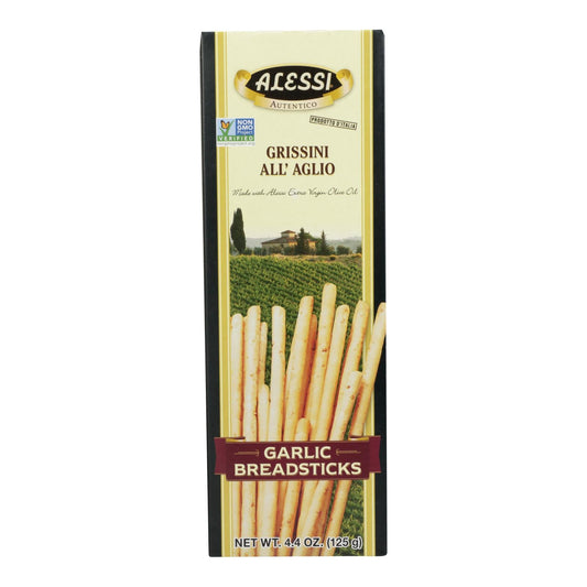 Alessi Garlic Breadsticks, Pack of 6 (4.4 oz Each)