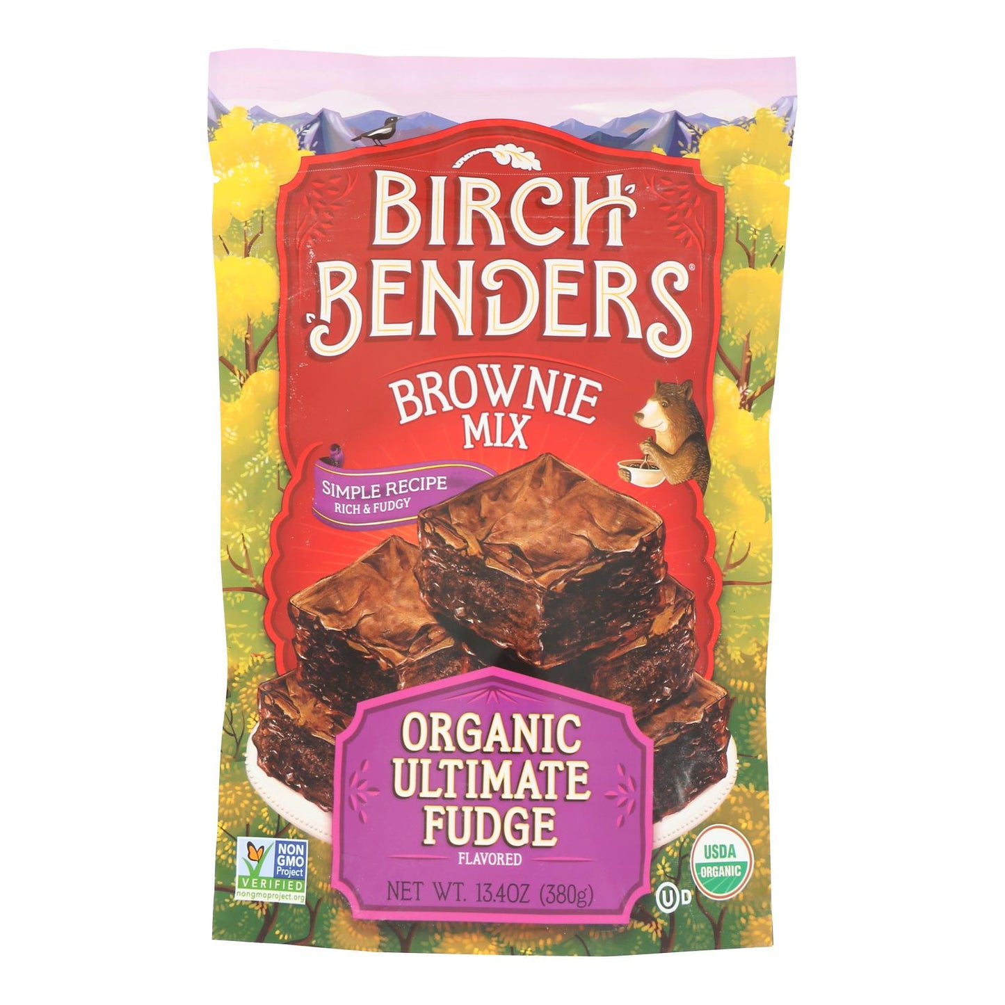 Birch Benders Organic Fudge Brownie Mix - 13.4 oz, 6-Count Case