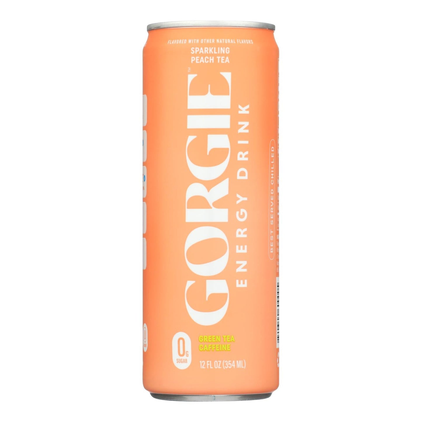 Gorgie Sparkling Energy Peachy Keen - Pack of 12  (12 fl oz) - Peach Energy Drink