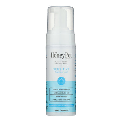 The Honey Pot Sensitive Feminine Foam Wash, Gentle Intimate Cleanser, 5.51 fl oz