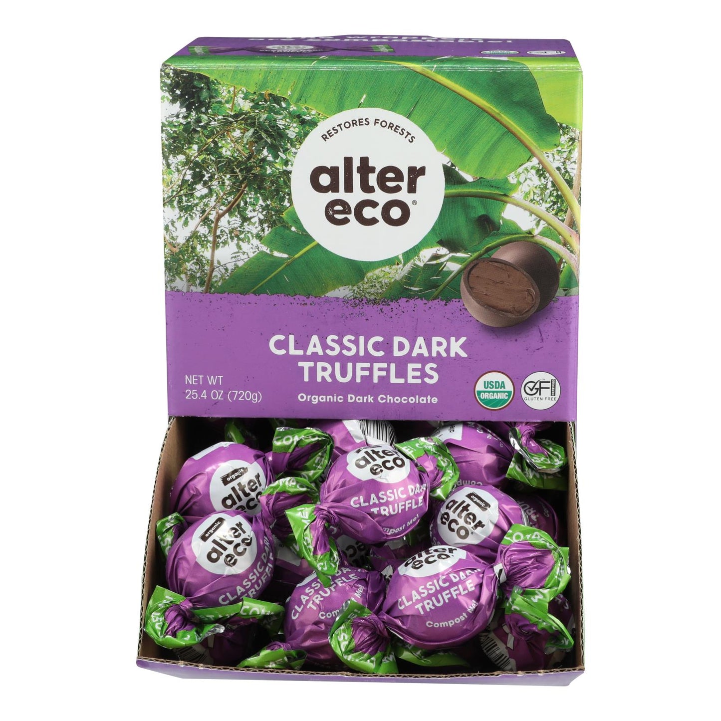 Alter Eco Dark Mint Chocolate Truffles - Pack of 60 - .42 Oz Each
