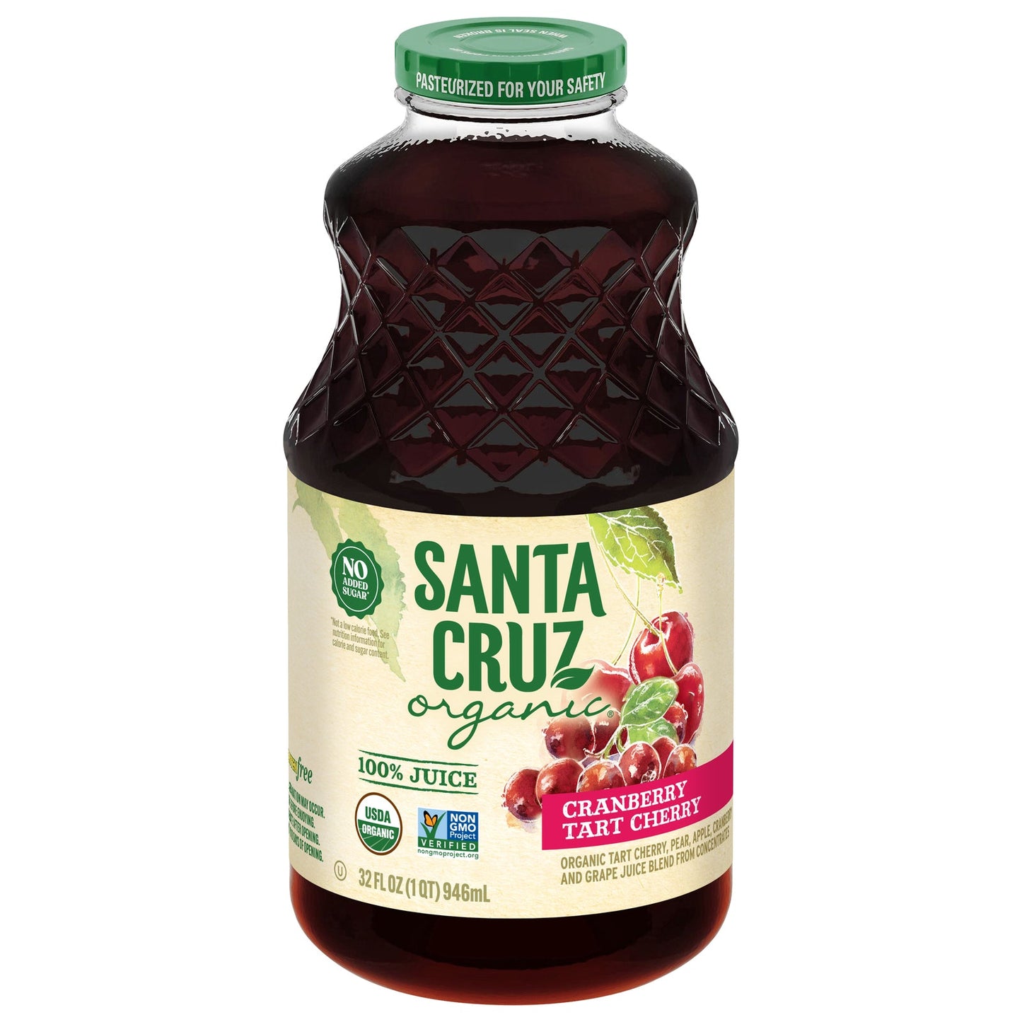 Santa Cruz Organic Tart Cherry Cranberry Juice, 6 x 32 fl oz