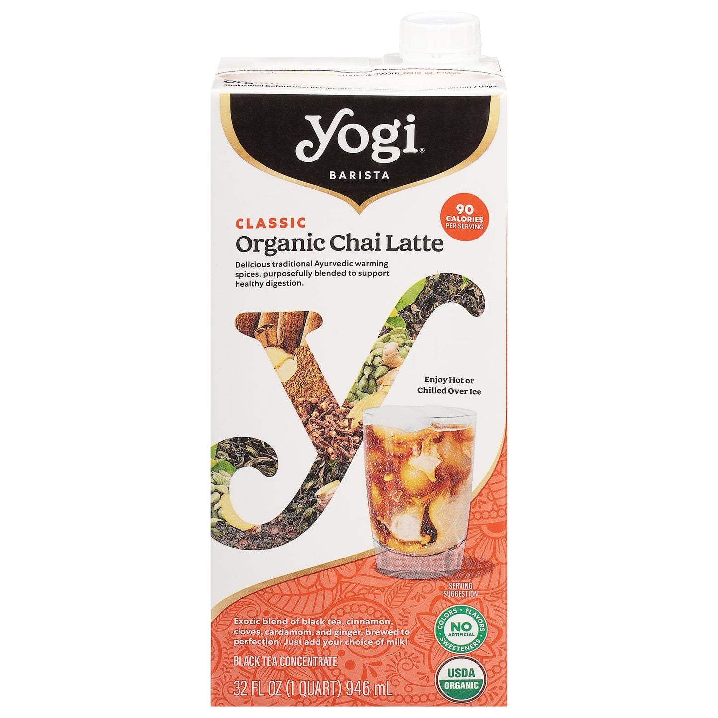 Yogi Tea Organic Chai Latte Concentrate, 32 fl oz, (Pack of 6)