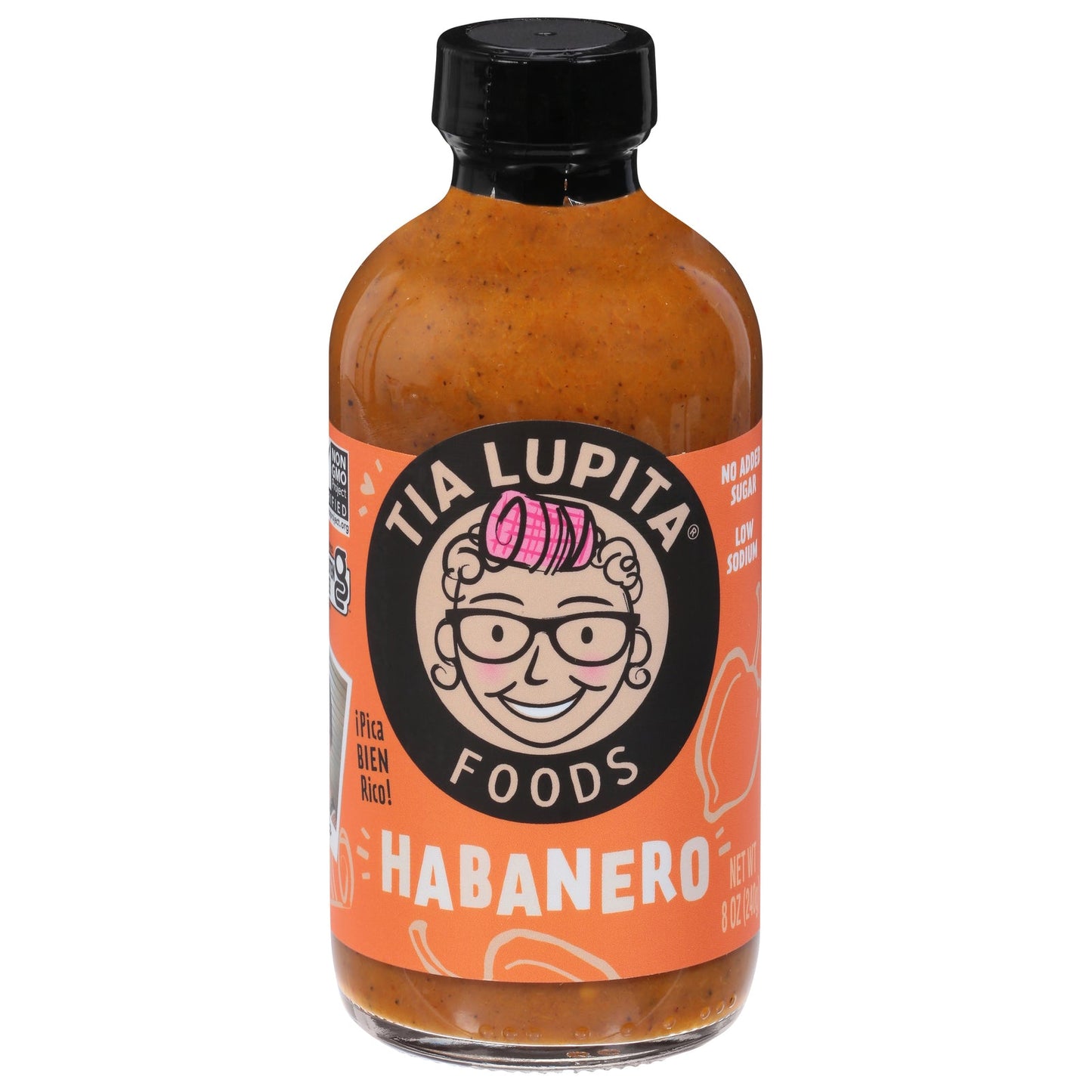 Tia Lupita Habanero Hot Sauce (Pack of 12) - 8 oz  - Authentic Mexican Flavor