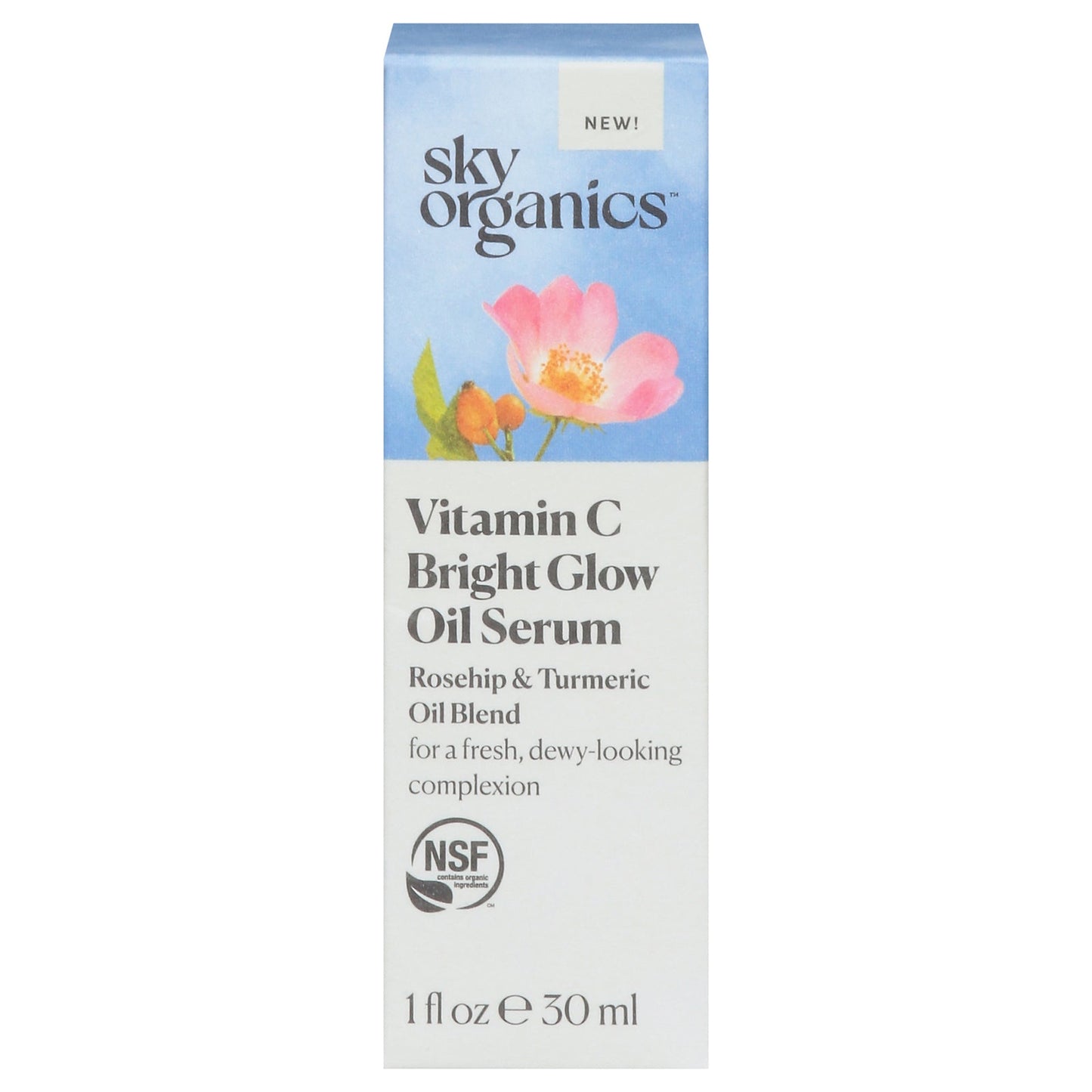 Sky Organics Vitamin C Face Serum, Brightening Glow Oil Serum, 1 fl oz