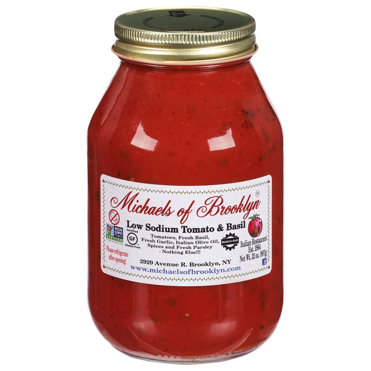 Michael's Of Brooklyn Tomato Basil Sauce - 6-32 Oz