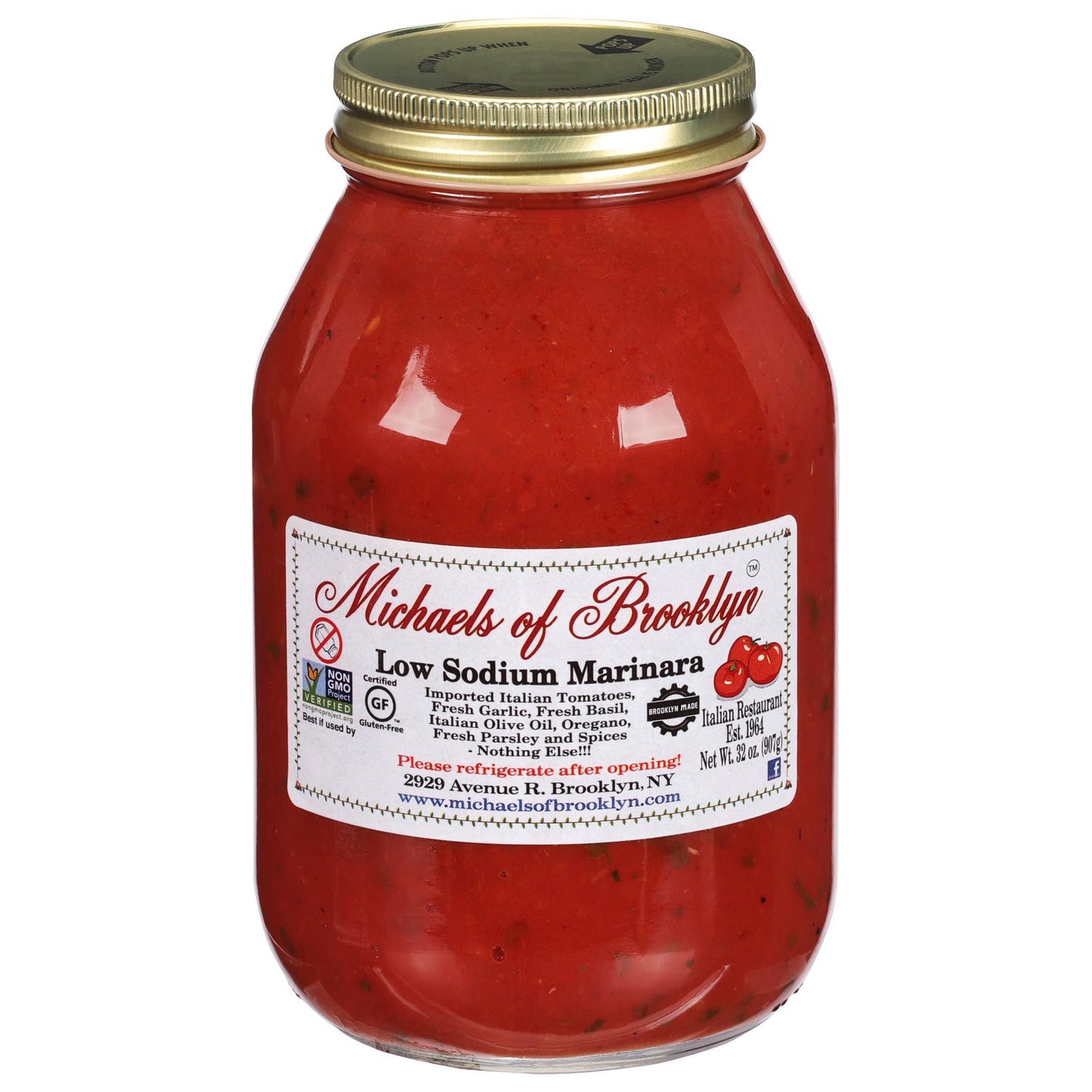 Michael's Of Brooklyn Marinara Sauce, 32 oz , Pack of 6