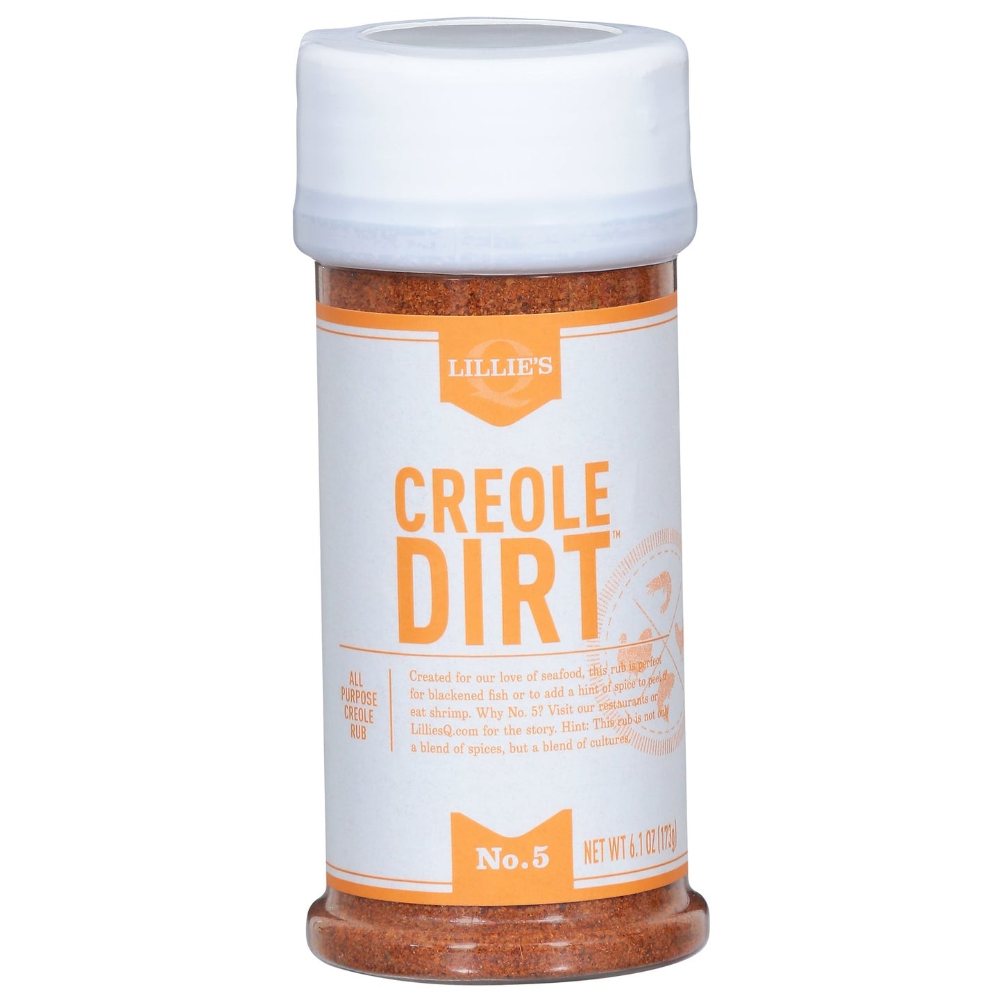 Lillie's Q Creole Dirt Rub - Six 6.1 oz  - Authentic New Orleans Flavor