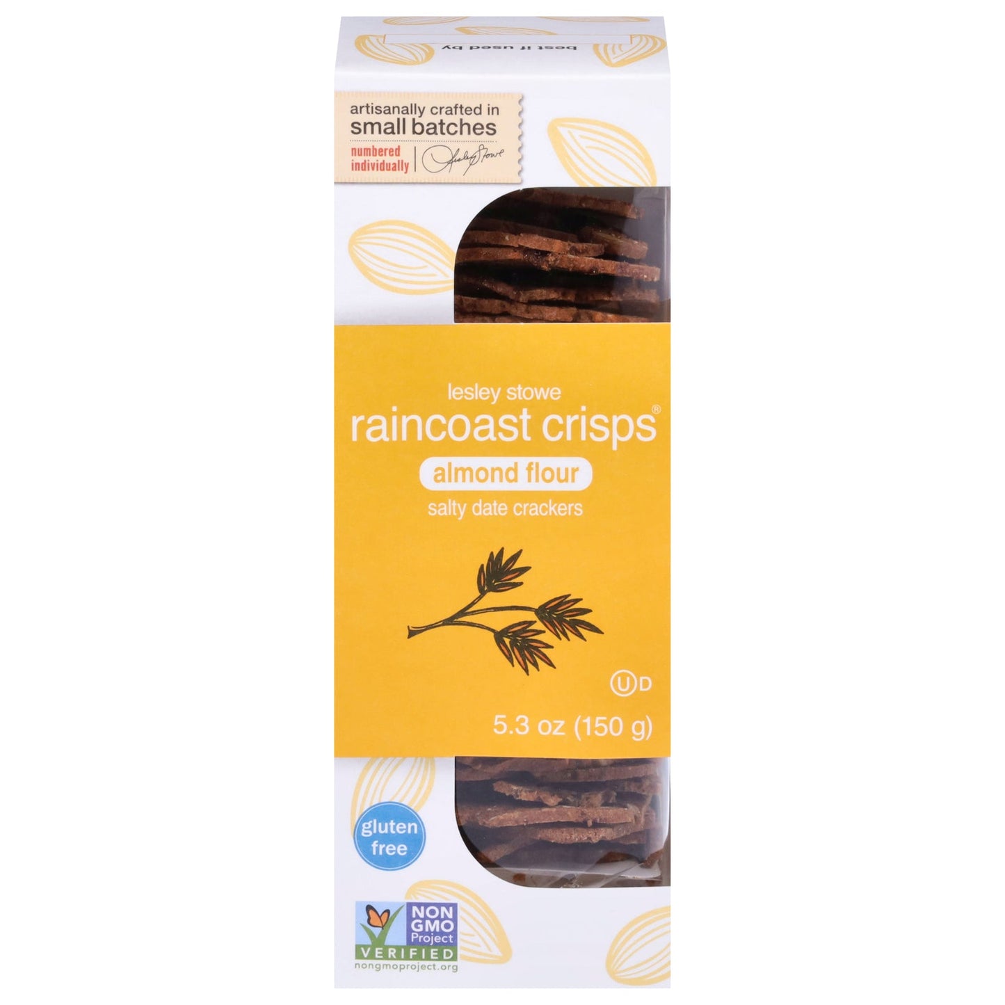Lesley Stowe Crisps: Salty Date - 12 x 5.3 Oz - Gourmet Crackers