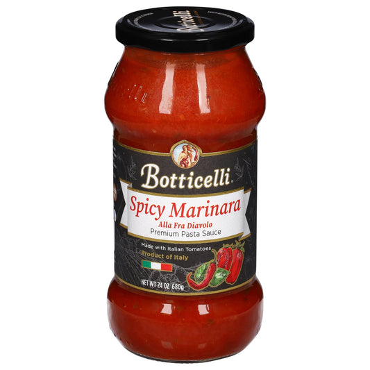 Botticelli Spicy Marinara Sauce (Pack of 6) - 24 oz  - Authentic Italian Flavor