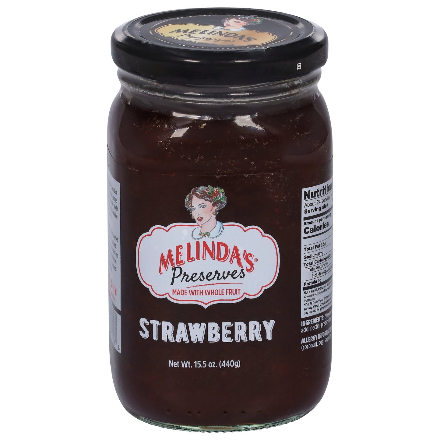 Melinda's Strawberry Preserves 15.5 Oz Pack of 6