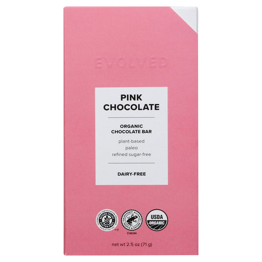 Evolved Keto Chocolate Bar - Pink Salt - 8 x 2.5 oz - Low Carb, Sugar-Free Snack