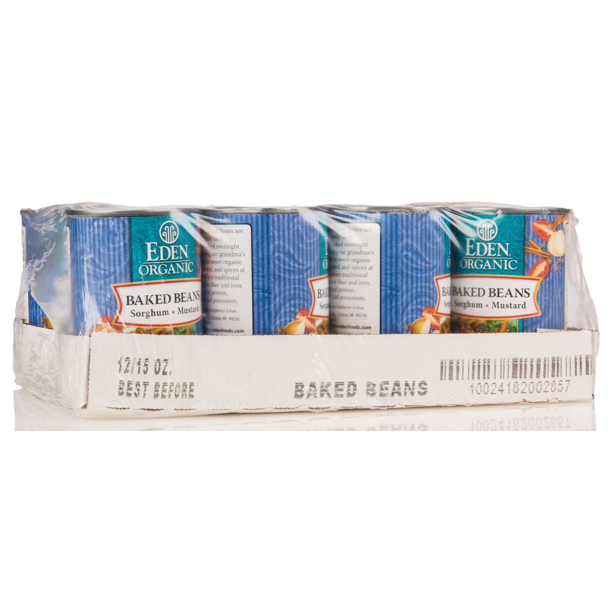 Eden Foods Organic Baked Beans with Sorghum & Mustard, 15 oz, Case of 12