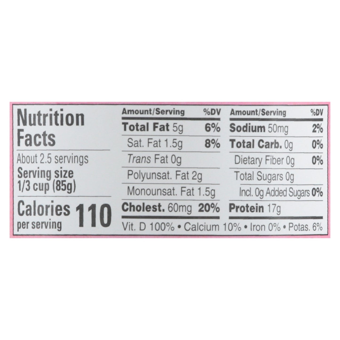 Natural Sea Wild Pink Salmon, Unsalted - 7.5 Oz