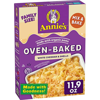 Annie's Homegrown Baked Shells White Cheddar (Pack of 8)