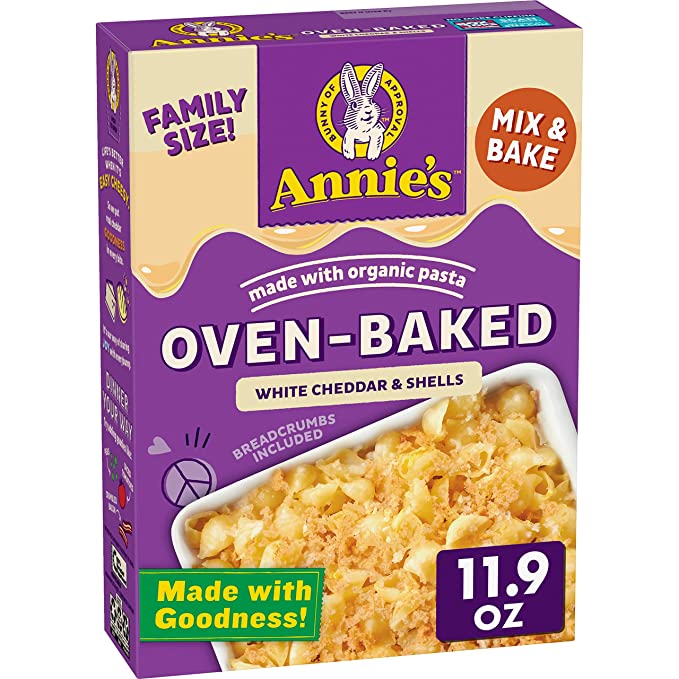 Annie's Homegrown Baked Shells White Cheddar (Pack of 8)