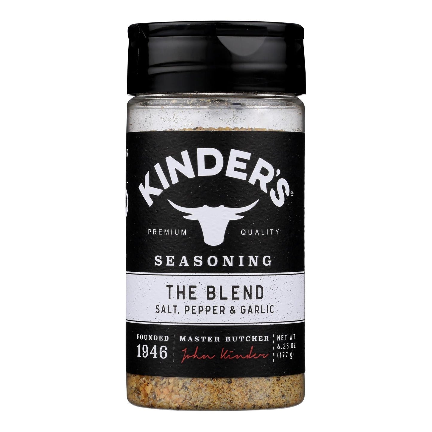 Kinder's The Blend Seasoning (Case of 6) 6.25 Oz Jars | Garlic, Salt, Pepper Rub | Made in USA, California