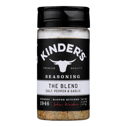 Kinder's The Blend Seasoning (Case of 6) 6.25 Oz Jars | Garlic, Salt, Pepper Rub | Made in USA, California