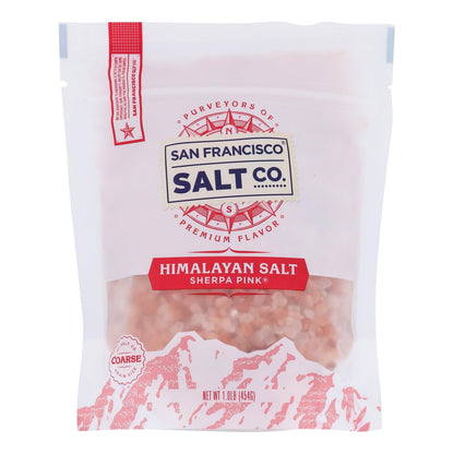 San Francisco Salt Co. Coarse Pink Himalayan Salt - Case of 6 x 1 Lb - Pure, Kosher, GMO-Free Cooking & Grinding Salt