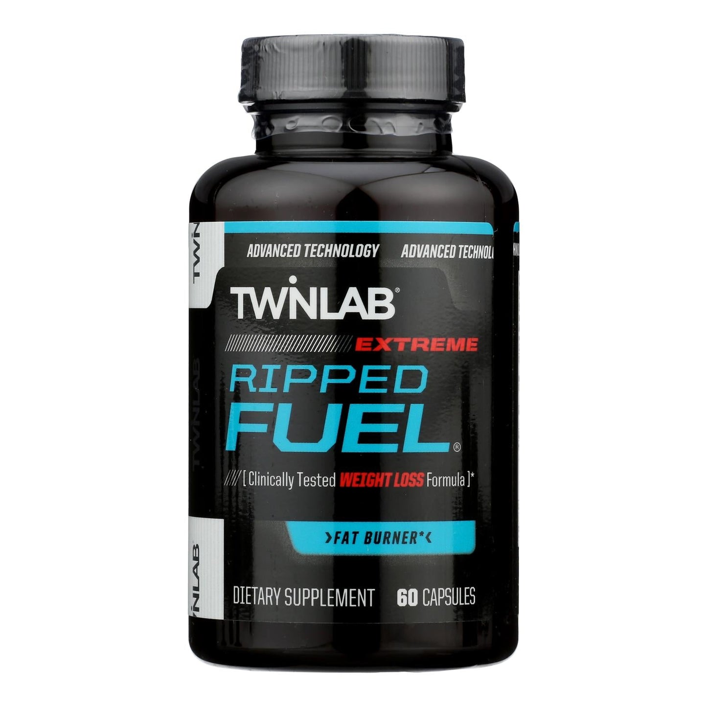 Twinlab Ripped Fuel Extreme Fat Burner - Weight Loss Support - 60 Capsules (30 Servings) with Green Tea & Caffeine