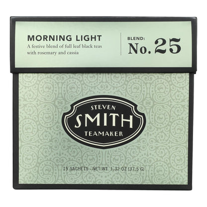Smith Teamaker Seasonal Morning Light Black Tea Blend - Rosemary, Cassia, Black Currant - Case of 6 (15 Sachets)