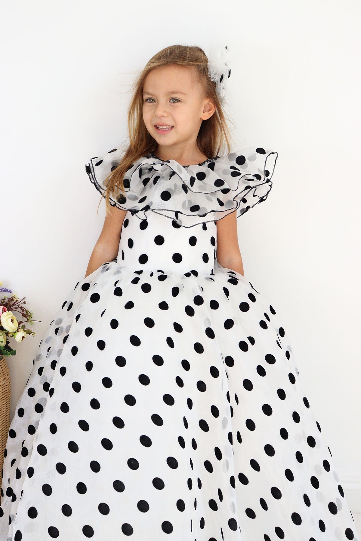 Orchid Black and White Party Dress