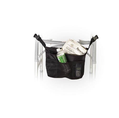 Walker Bag - Large Zippered Pouch & Mesh Pockets - 10.5 x 14 x 2