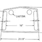 Walker Tray with Grip Mat - Fits Standard Walkers - Gray